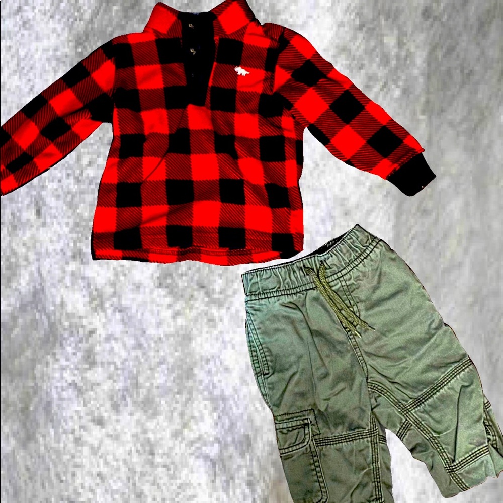 Plaid boys outfit